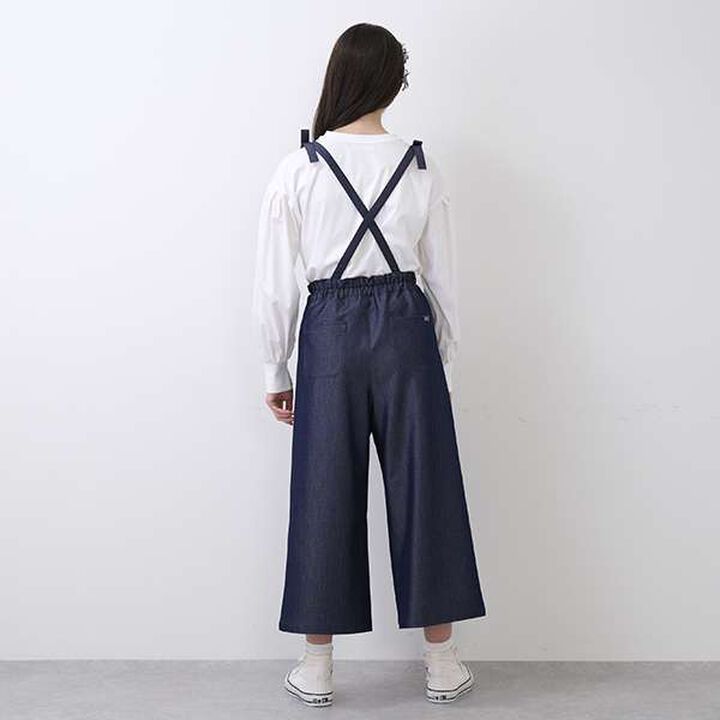 Suspender Wide Pants,Navy, medium image number 10