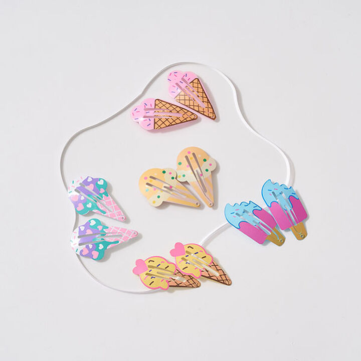 Ice Hair Clip 2P Set,Magenta, medium image number 1