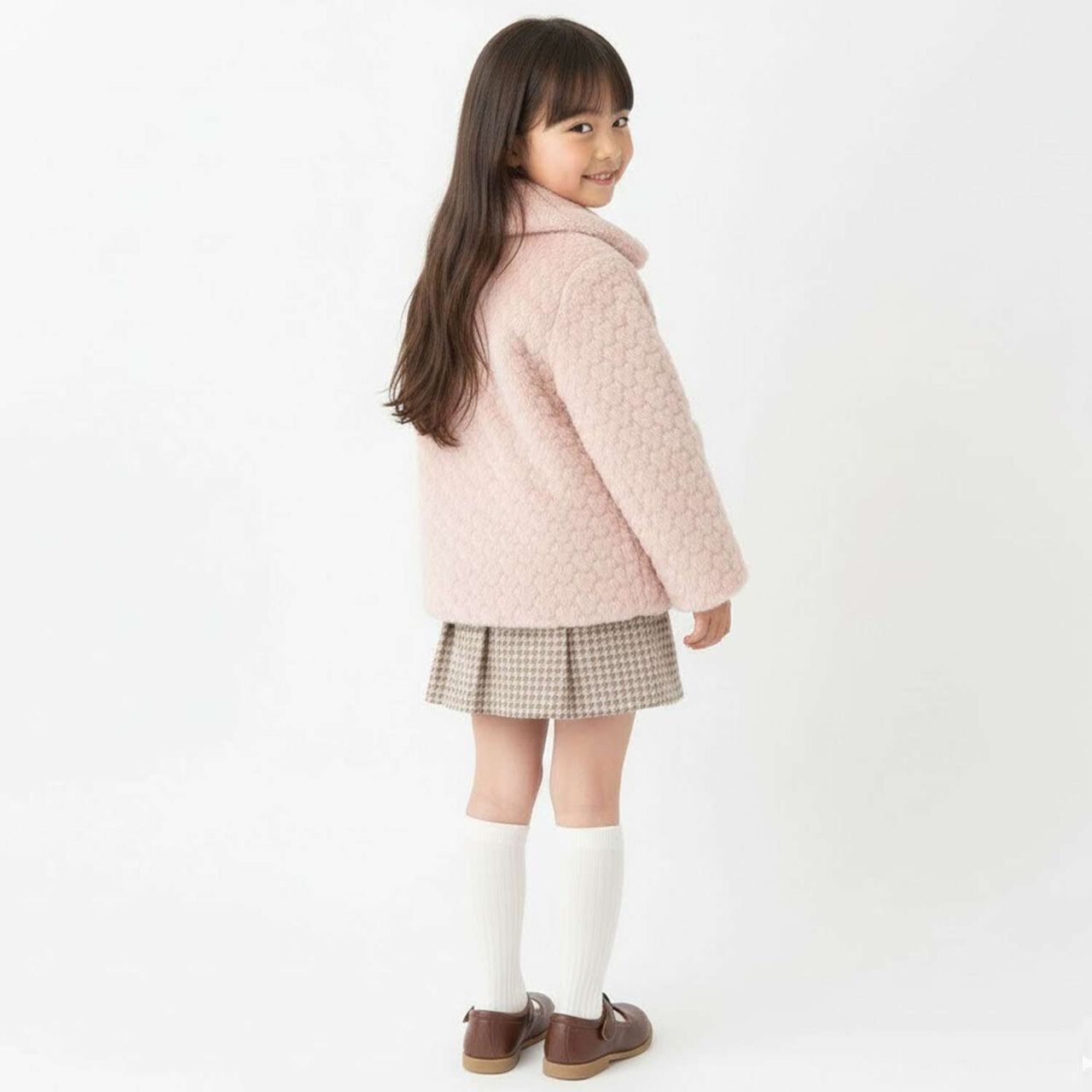 Faux Fur Coat,Pink, large image number 14