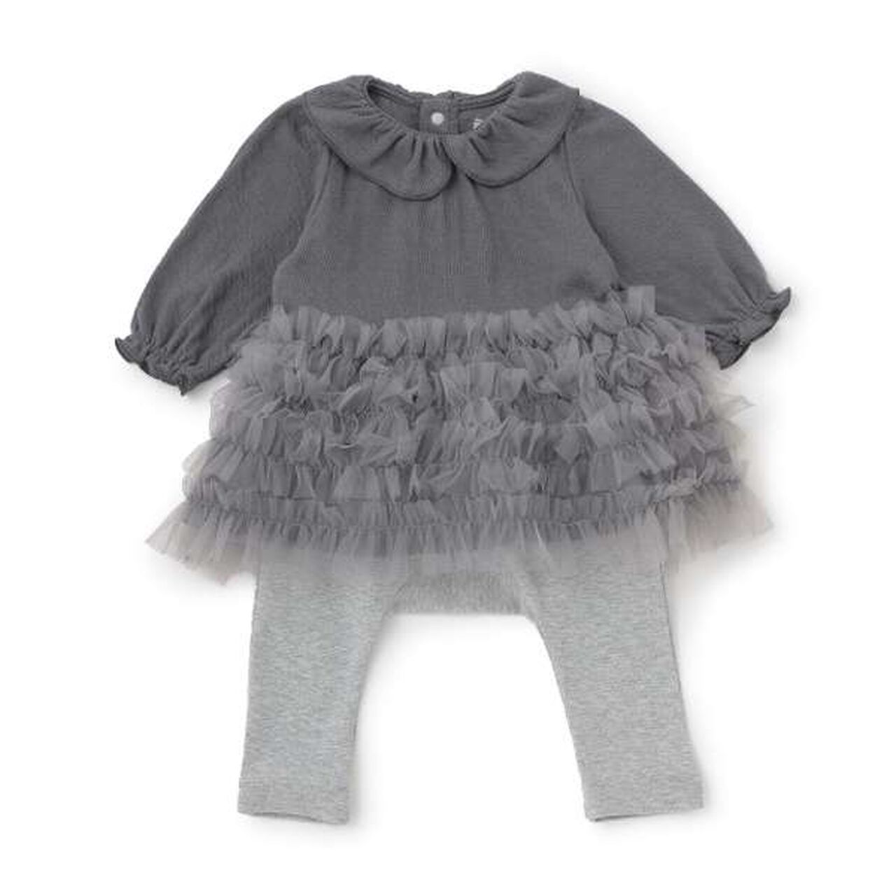 Frill Hem OP Set,Light pink, large image number 6