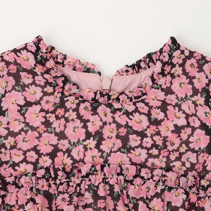 Petite Floral Balloon One-Piece Dress,Pink, medium image number 2