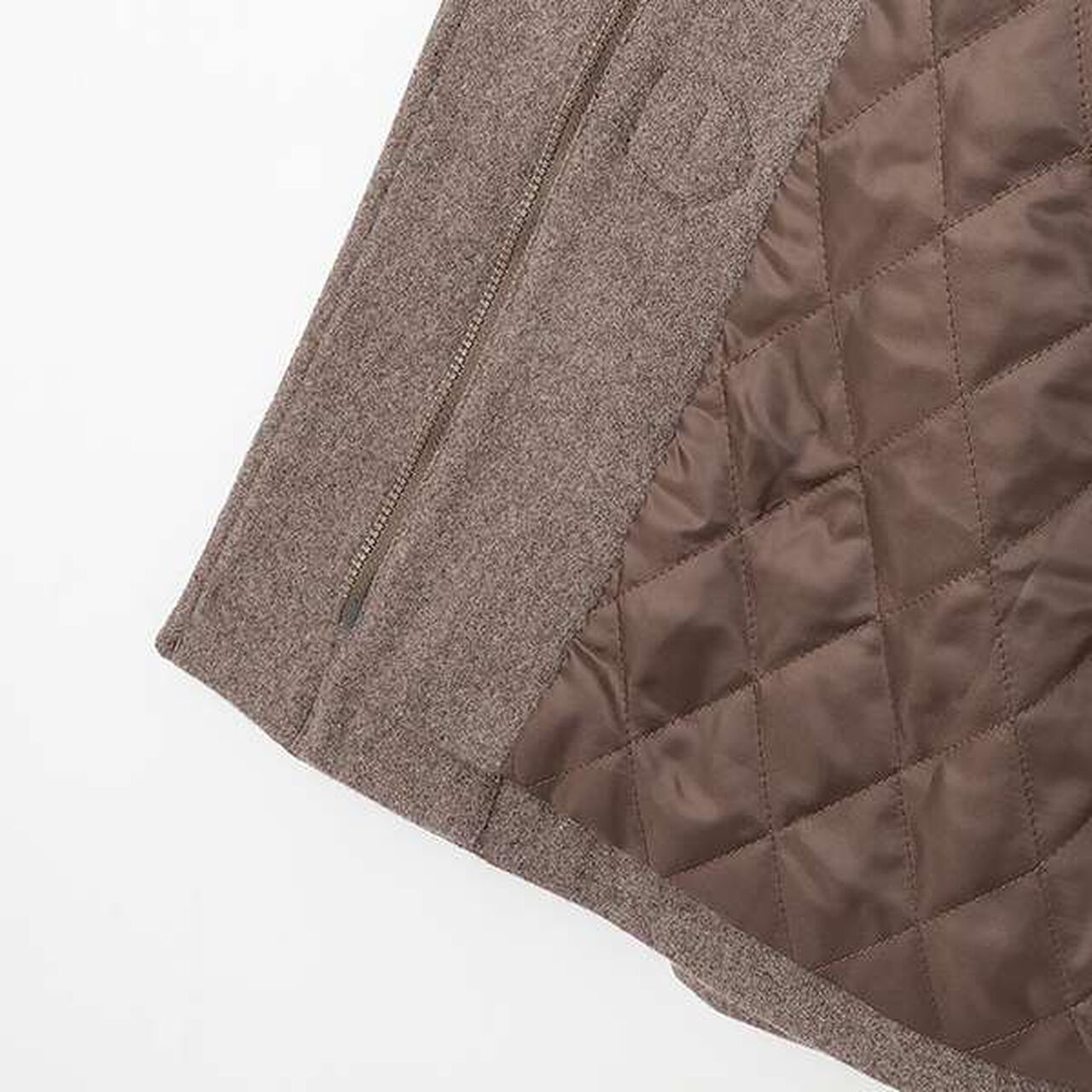 [Graduation Attire] Lightweight Quilted Lining Mid-Length Duffle Coat,Navy, large image number 11