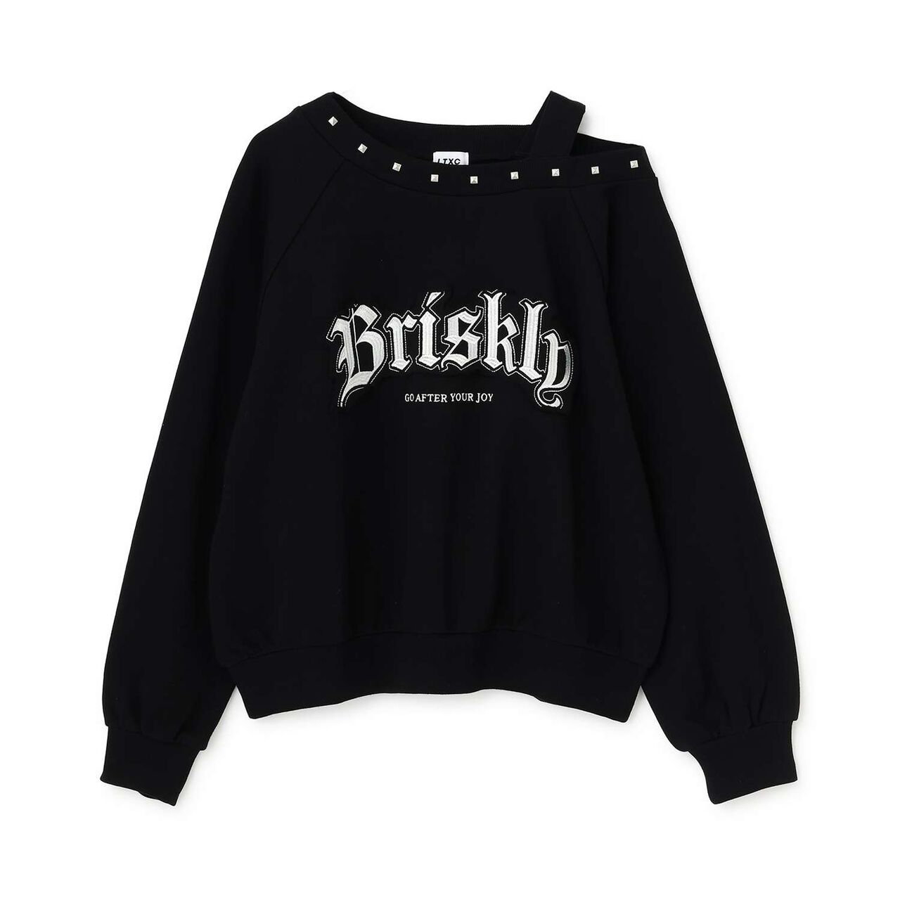 [LTXC/Cotton 100%] One-Shoulder Pullover,Black, large image number 11