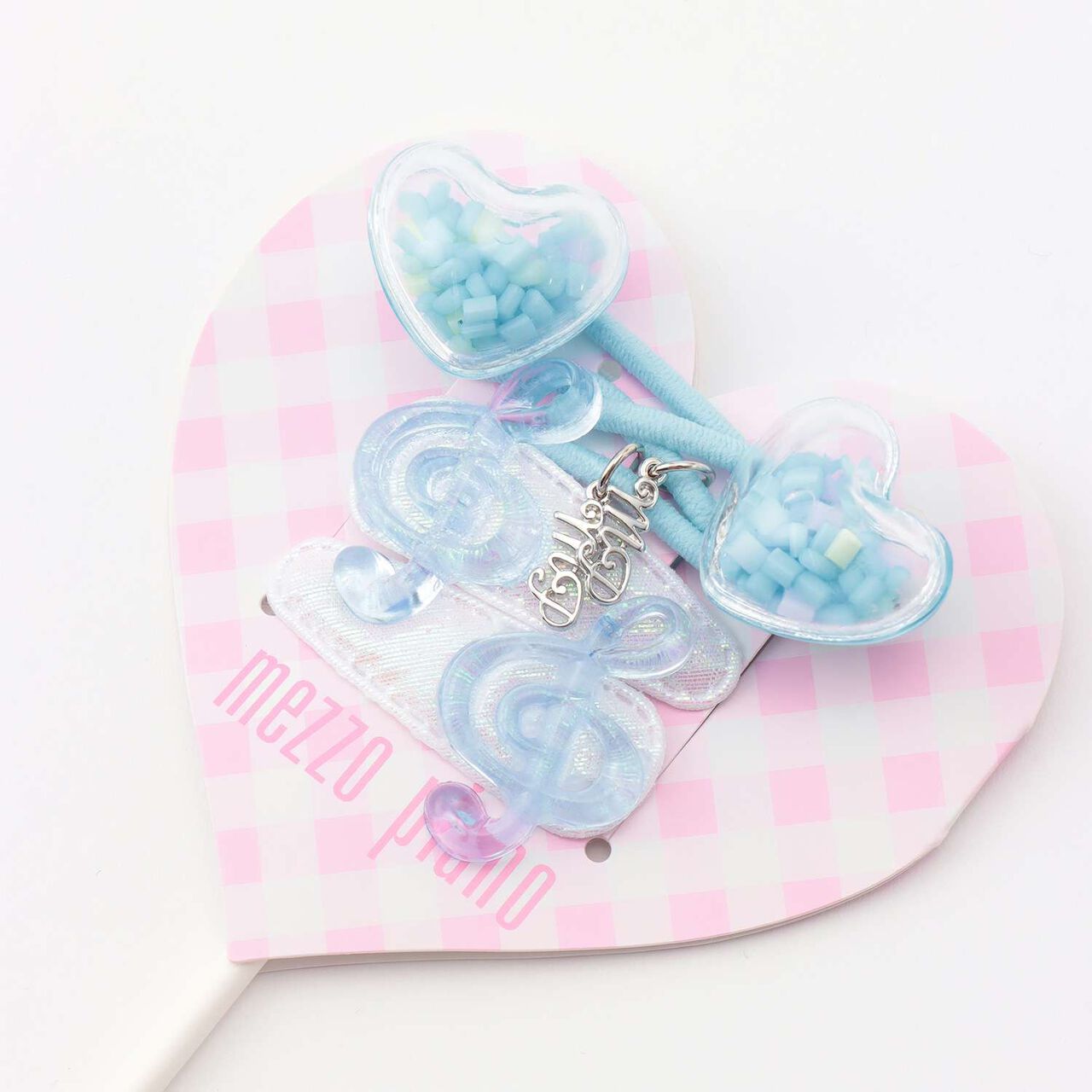 Candy Wrapping Note Heart Hair Accessory Set,Lavender, large image number 2