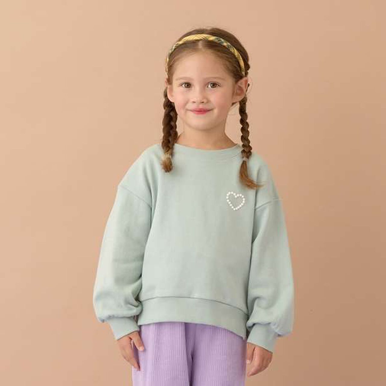 Versatile Short Sweatshirt with Accent,Lavender, large image number 24