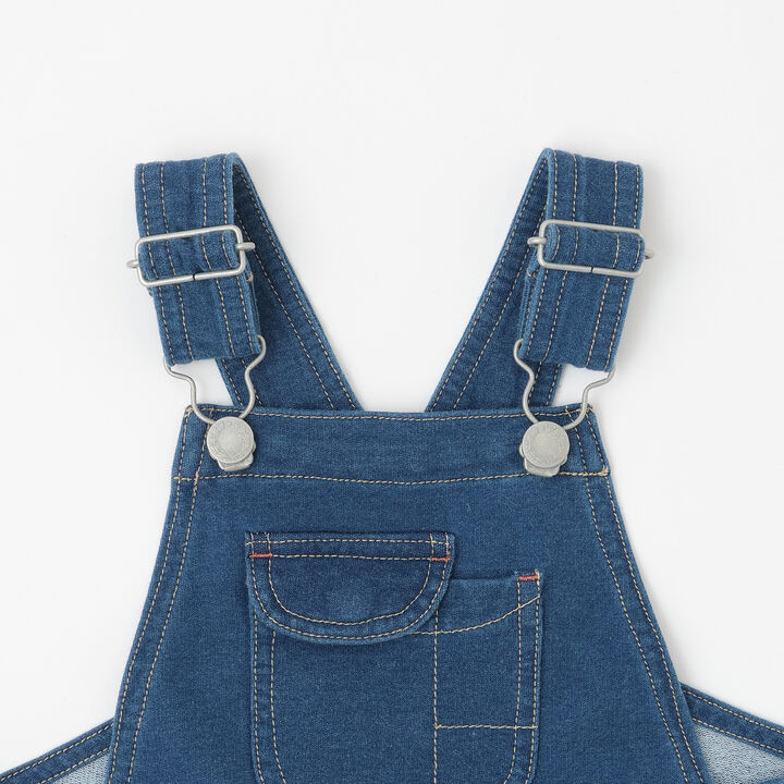 Knit Denim Overalls,Navy, medium image number 2