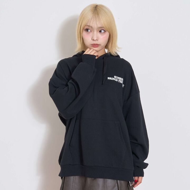 [Seconds Cute Top] LTXC Puffy Heart Loose Parka,Black, medium image number 18