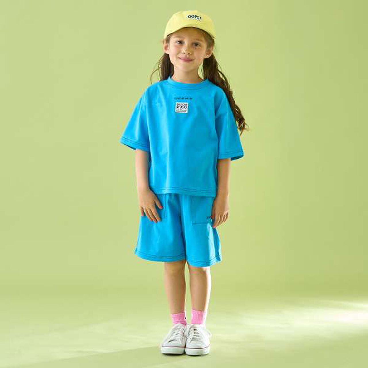 [Coordinatable Setup] [Kaiteki Tenjiku] Contrast Stitching 5-Length Pants,Deep blue, large image number 19