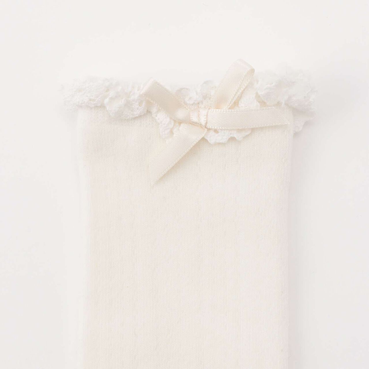 Knee-High Socks with Ribbon,Navy, large image number 1