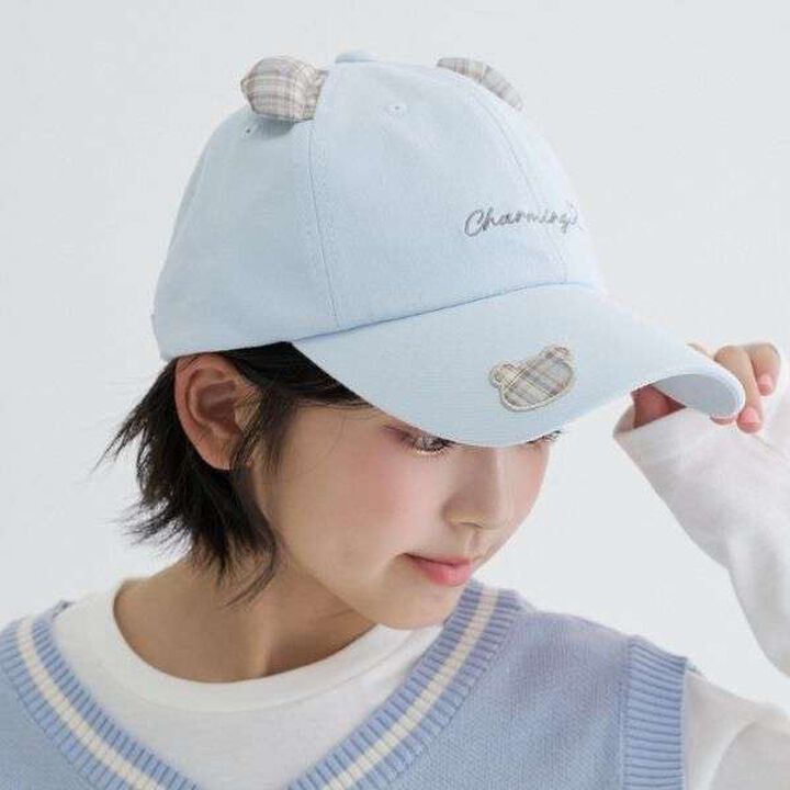 Checkered Bear Low Cap,, medium