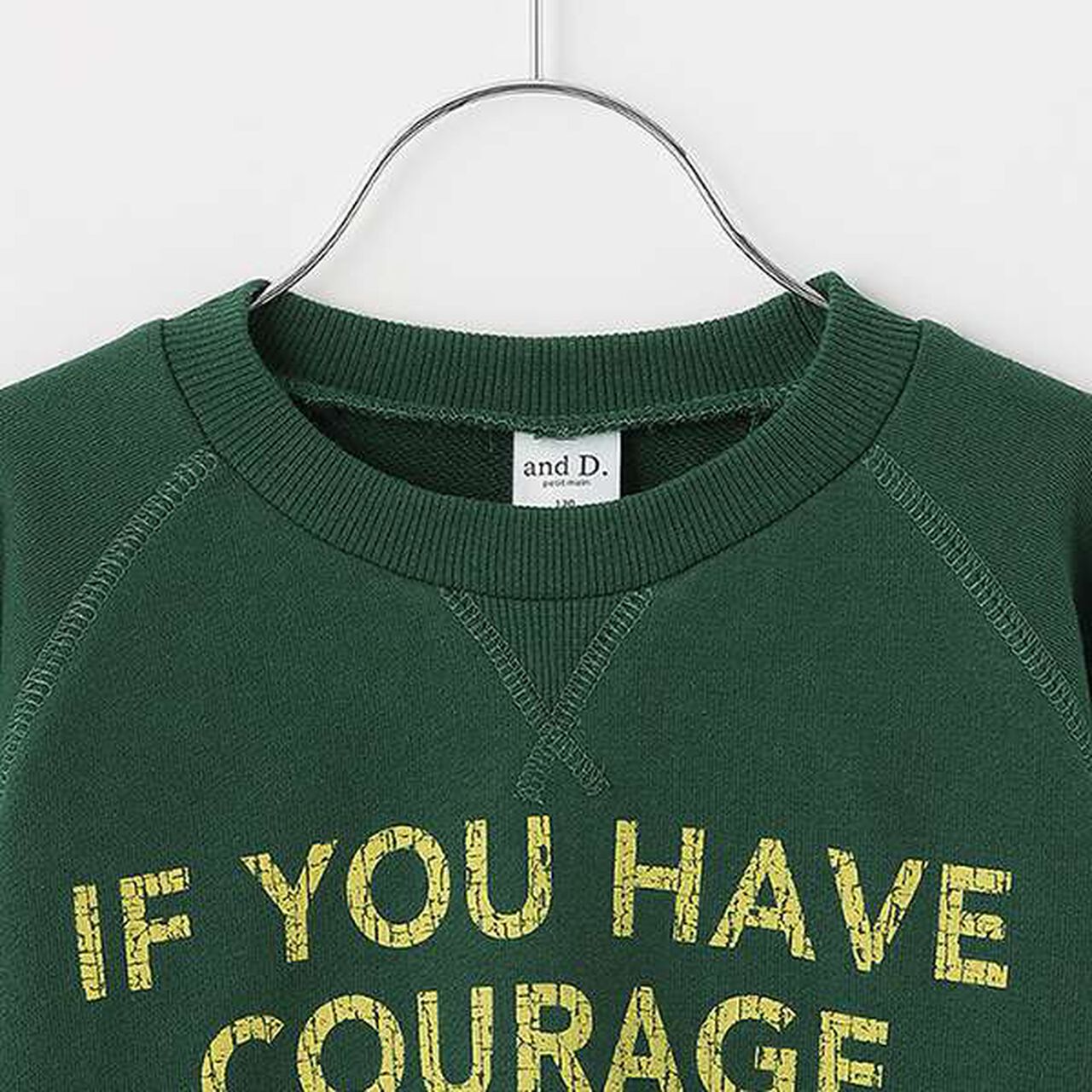 [Matching with Dad Outfit] Kids Raglan Wide Sweatshirt,Charcoal gray, large image number 2