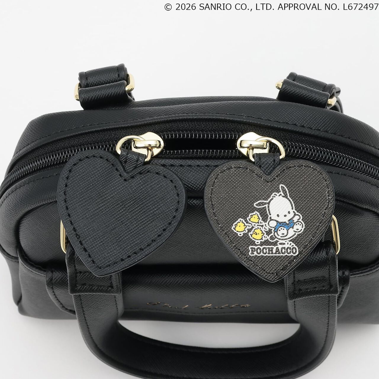 [Sanrio Characters] Mini Boston Faux Leather Shoulder Bag,Off white, large image number 9