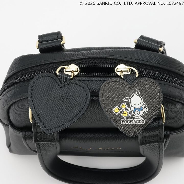[Sanrio Characters] Mini Boston Faux Leather Shoulder Bag,Off white, medium image number 9