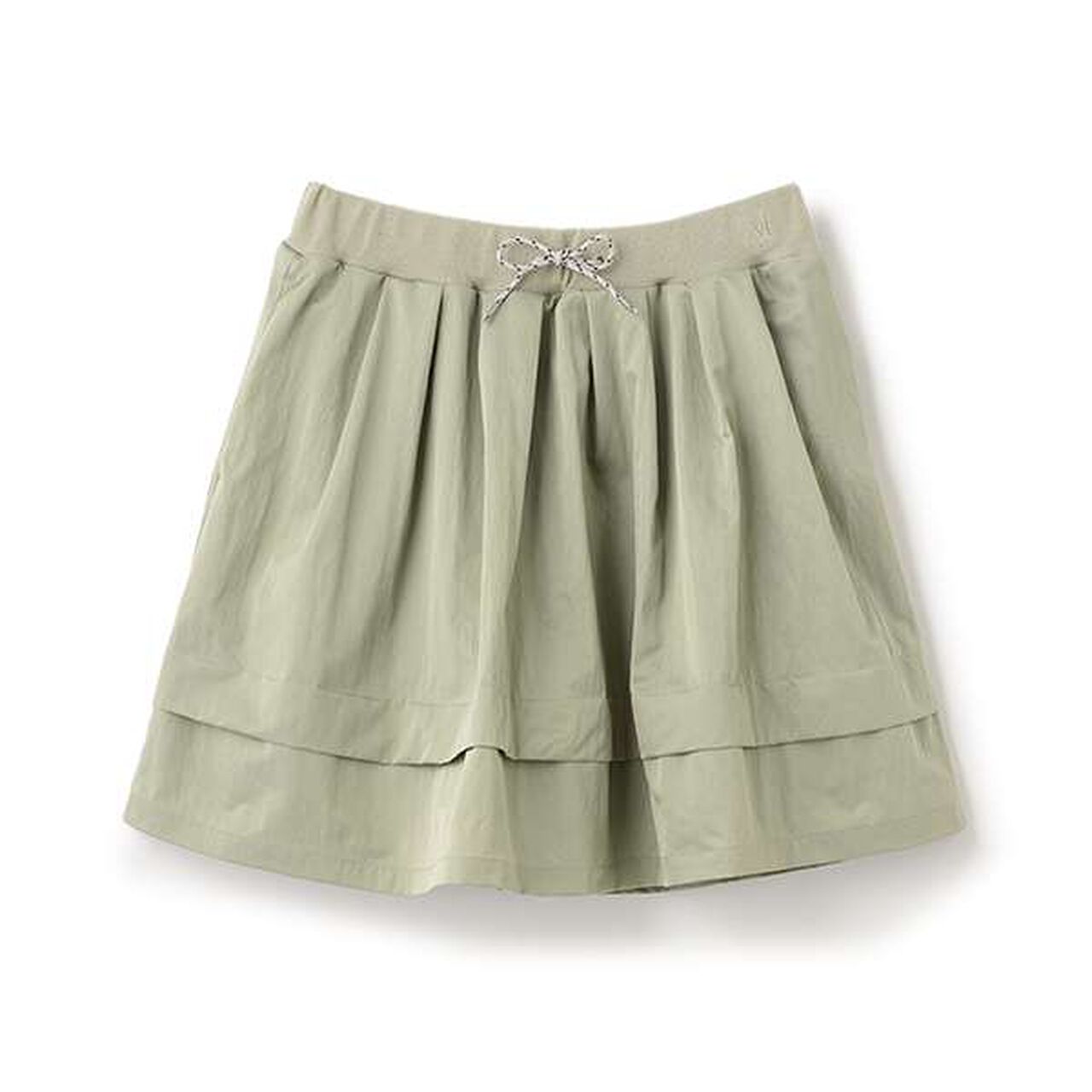 [AMI] Water-Repellent Waist Rib Hem Tuck Skirt,Olive, large image number 0