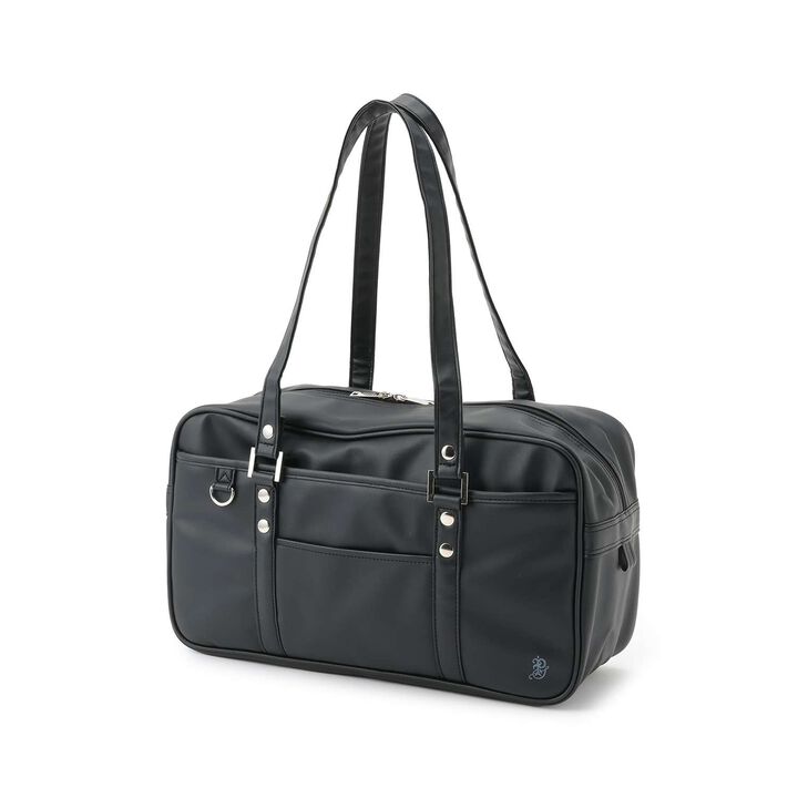 Synthetic Leather School Bag,Black, medium image number 0