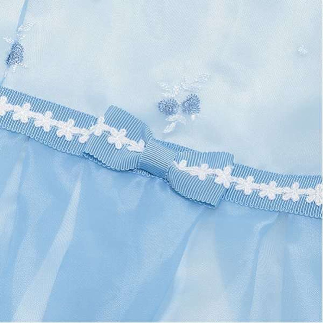 Rose Embroidery Organza One-Piece Dress,Black, large image number 18