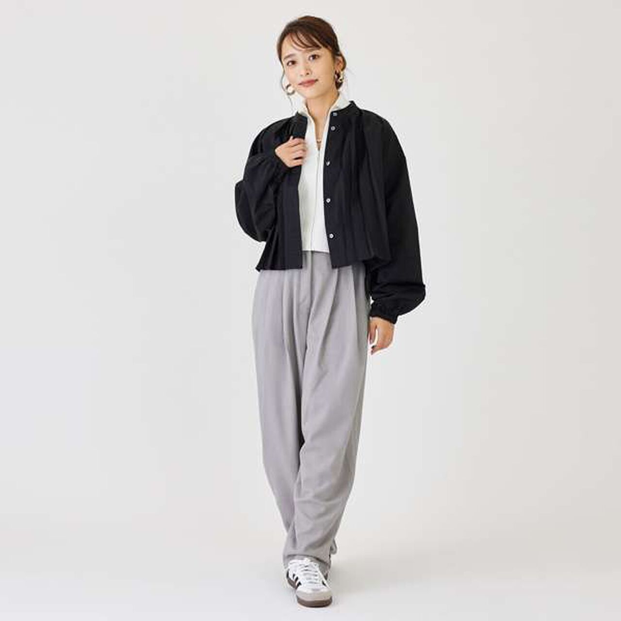 [LADIES] [AJUGA.] Tuck Pants (Adult Size),Black, large image number 18