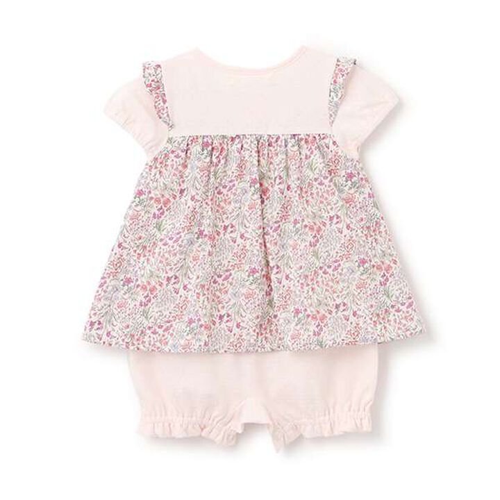 Small Floral Pattern Short All-in-One,Pink, medium image number 1