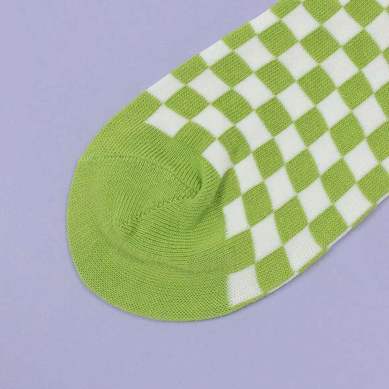 Checker Crew Socks [Made in Japan],Brown, large image number 2