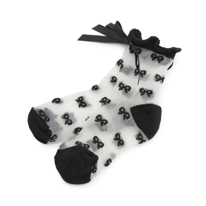 Sheer Crew Socks,Off white, medium image number 3