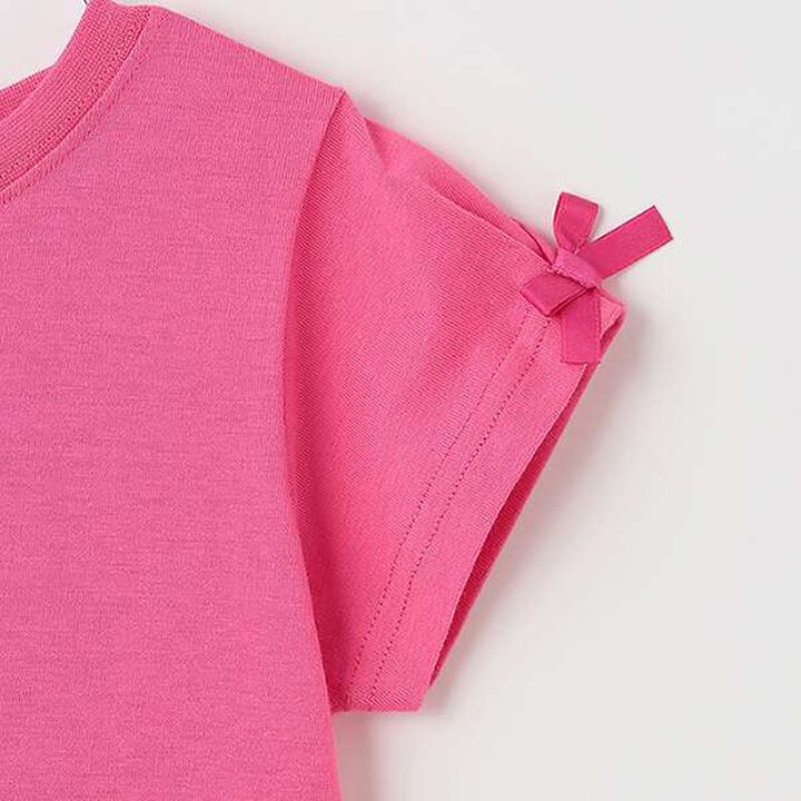 [Barbie] Sleeve Tuck T-Shirt,White, medium image number 4