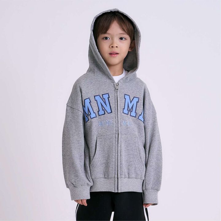 Quick-Dry Logo Zip Parka [Sarasara Plus],Top gray, medium image number 1