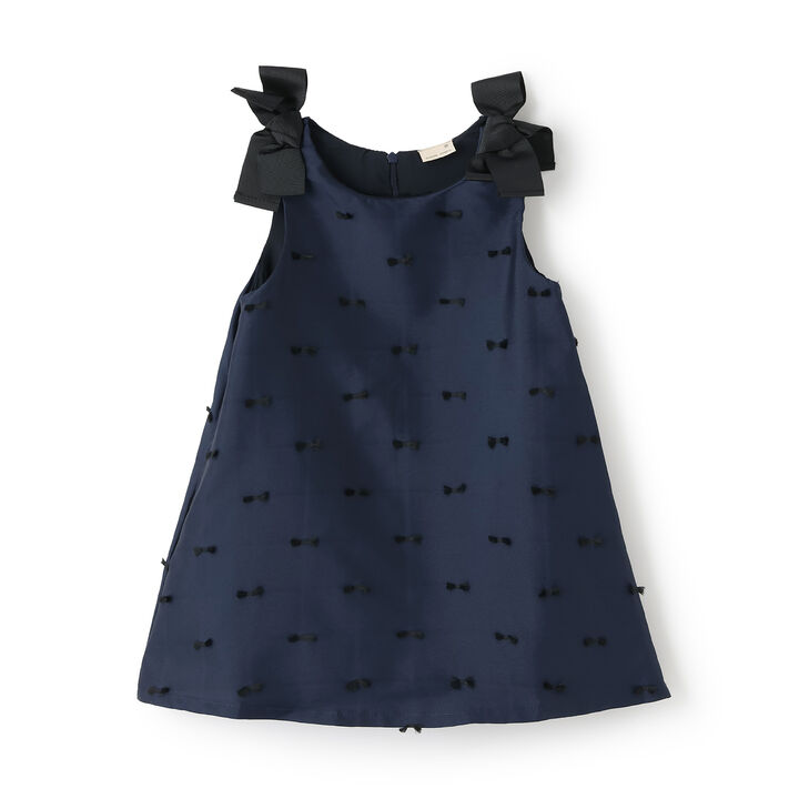 Link Shoulder Ribbon Jumper Skirt,Navy, medium image number 8