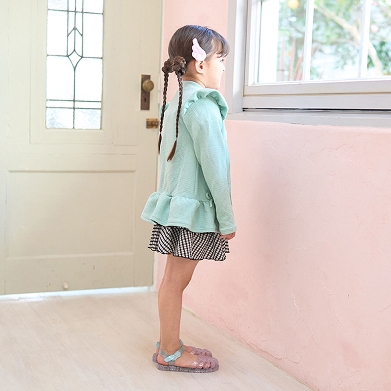 [SWIM] [UV Processing] Hem Frill Zip Rash Guard,Mint, large image number 11