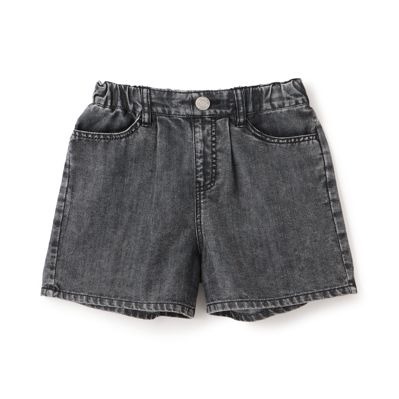 [Cool Touch] Heart Spray Denim Shorts,Gray, large image number 0