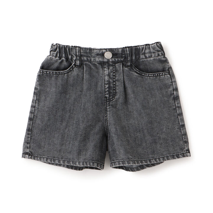 [Cool Touch] Heart Spray Denim Shorts,Gray, medium image number 0