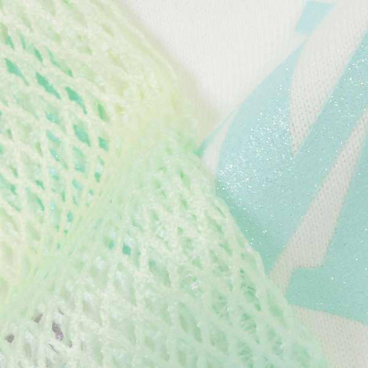 Gradient Mesh Layered T-Shirt,Mint, large image number 3