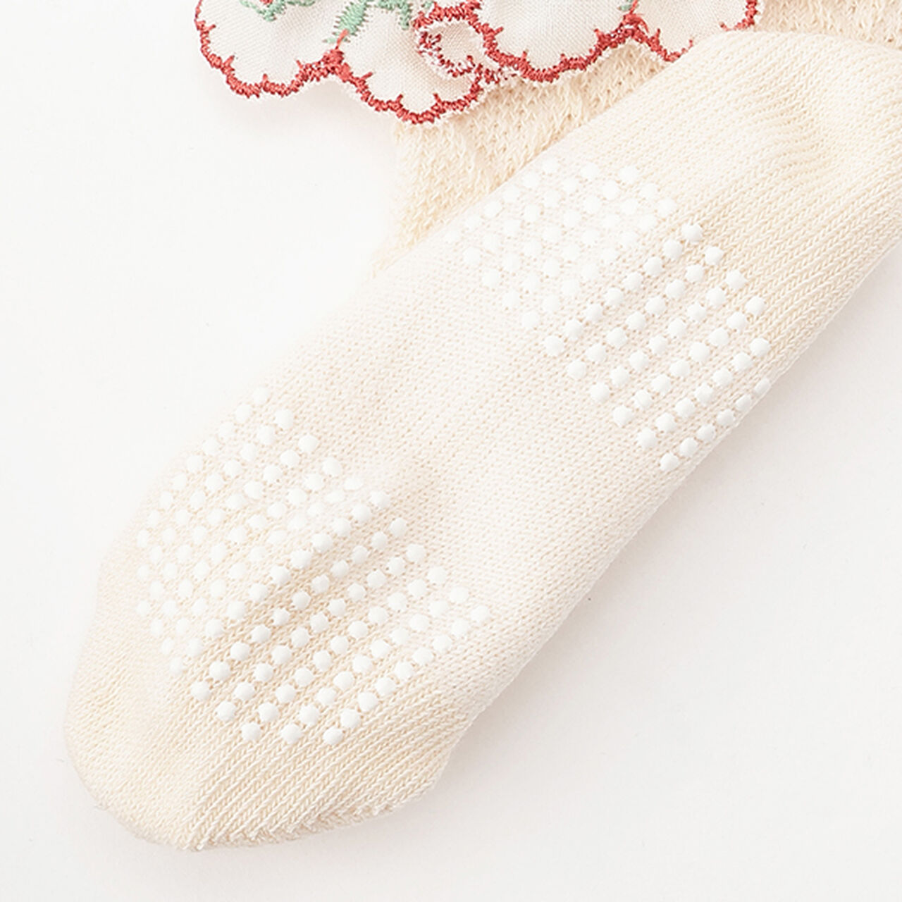 ☆BASIC Wild Strawberry Socks,Pearl white, large image number 3