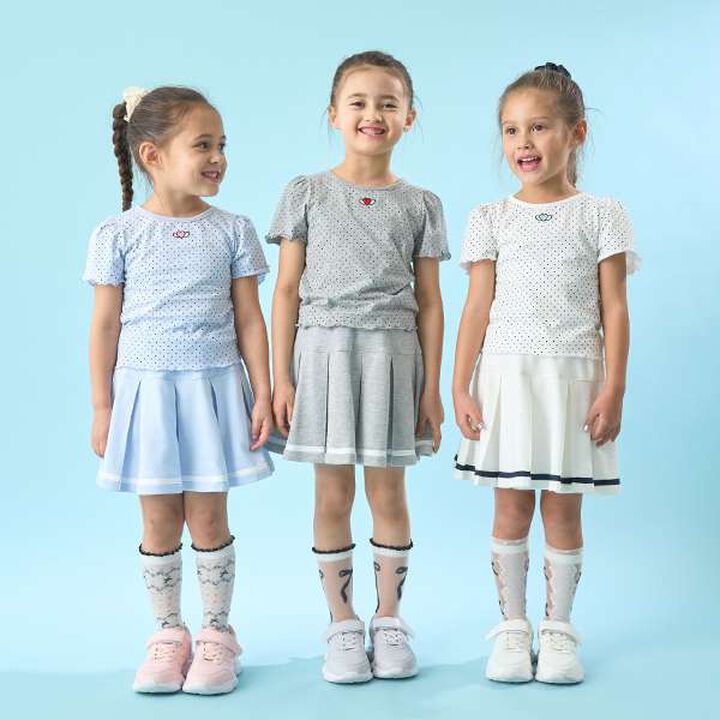 Soft Cotton Mini Puff Short Sleeve T-Shirt with Dot Print,Off white, medium image number 14