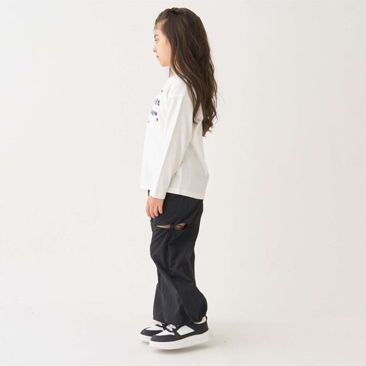 Water-Repellent Slit Cargo Pants,Black, medium image number 4