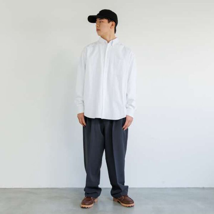 Oxford Button-Down Long-Sleeve Shirt,White, medium image number 6