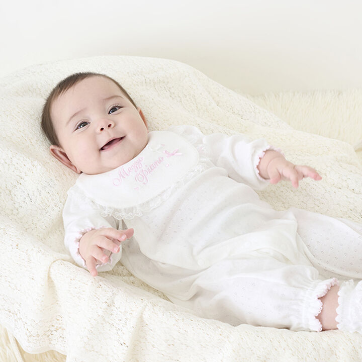 Logo Lace Bib,Light pink, medium image number 1