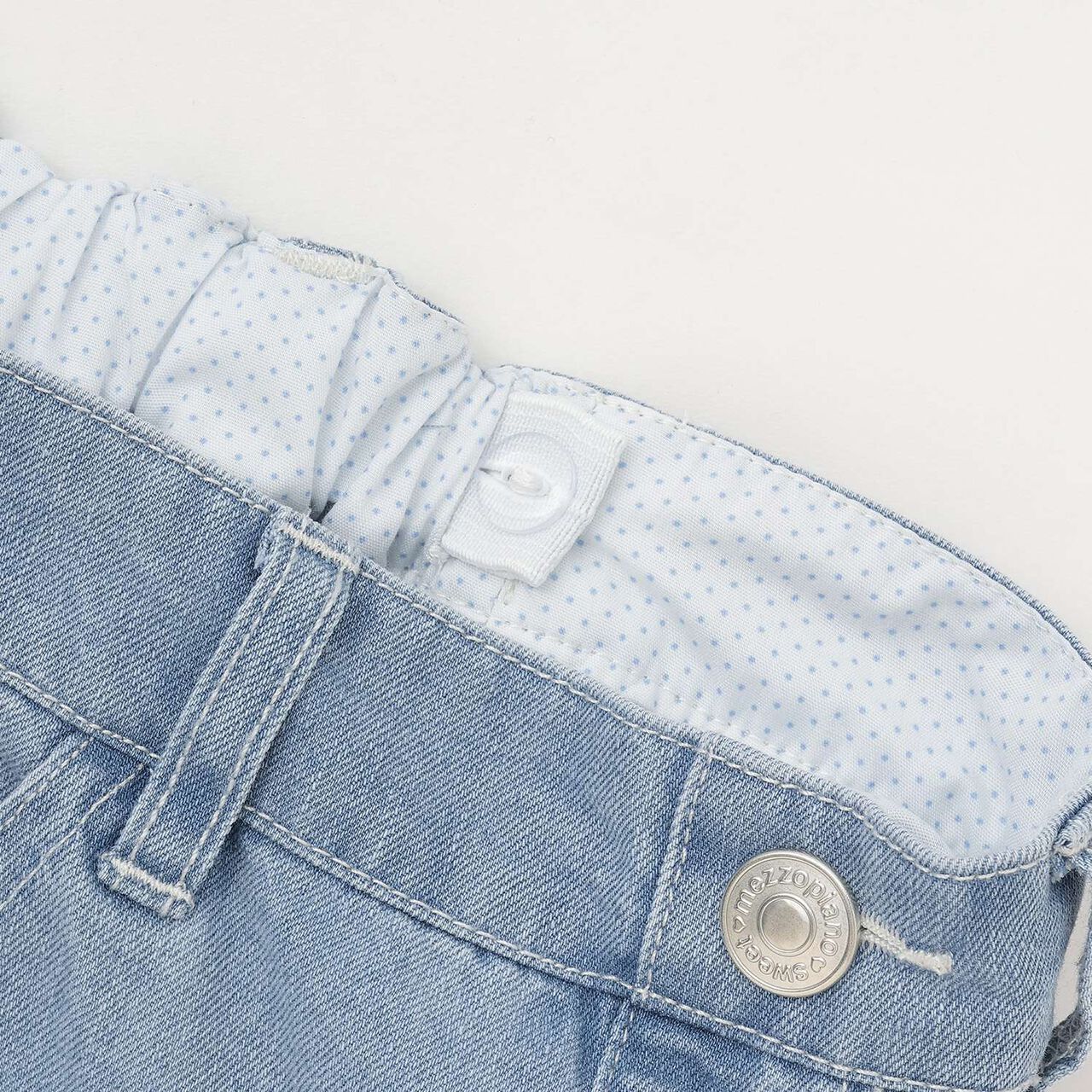 Ribbon Appliqu&eacute; Denim Pants,Gray, large image number 3