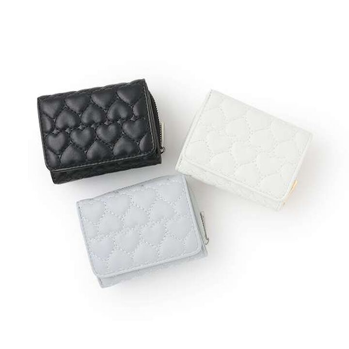 Heart Quilt Tri-Fold Wallet,Sax blue, medium image number 2