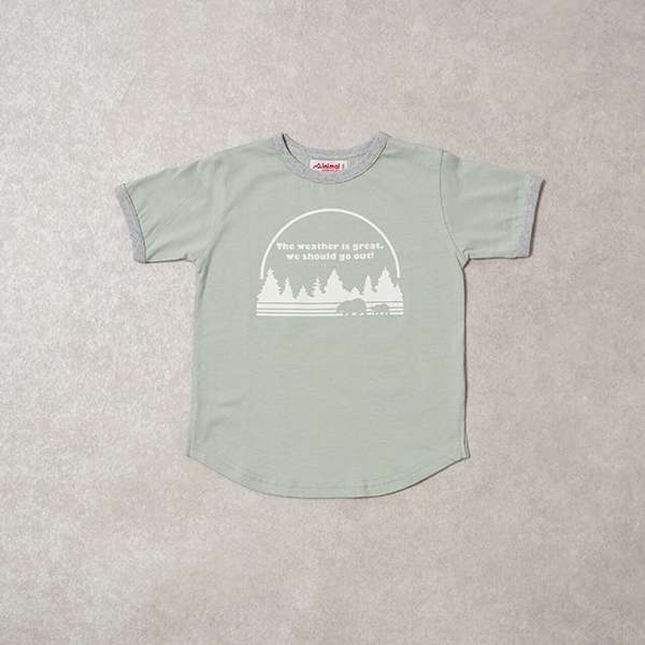 Water-Repellent Land Hem Linger T-Shirt,Khaki, large image number 0