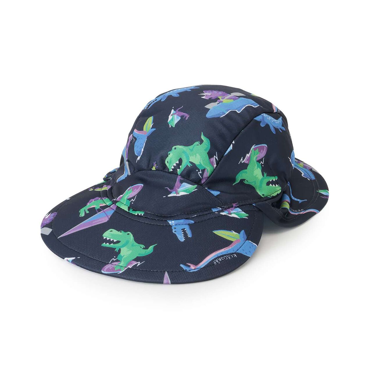[SWIM] All-Over Pattern Swim Cap with Sunshade,Turquoise, large image number 12