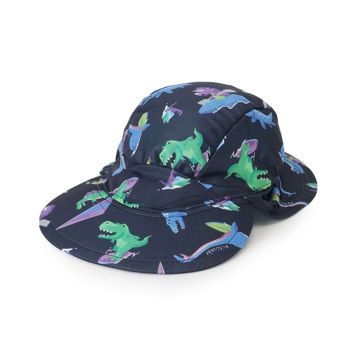 [SWIM] All-Over Pattern Swim Cap with Sunshade,Turquoise, medium image number 12