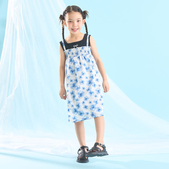 [Easy Wear♪] [Cool Touch] 4-Way Separate Yukata with Obi (OHANA) [Kids Girls],Coral red, medium image number 31