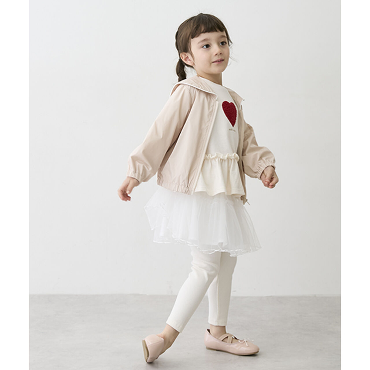 Tulle Skirt with Leggings Set,Blue gray, large image number 15