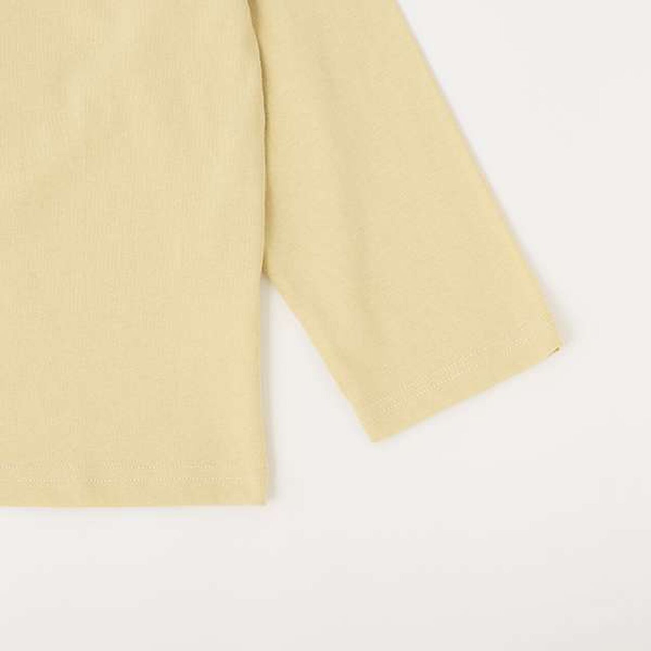 [Daily Standard Wear] Oversized Simple Design Long-Sleeve T-Shirt with Accent,Ivory, large image number 5