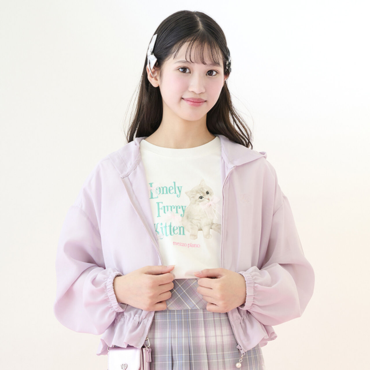 [Cool Touch UV Protection] Sheer Short Parka,Pink, large image number 0