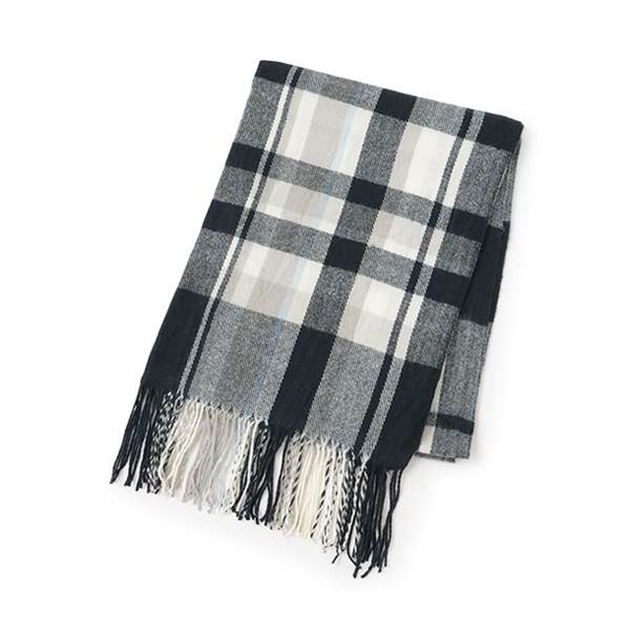 Plaid Scarf,Sax blue, large image number 5