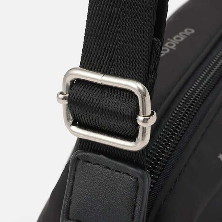 Mini Shoulder Bag with Carabiner,Black, medium image number 5