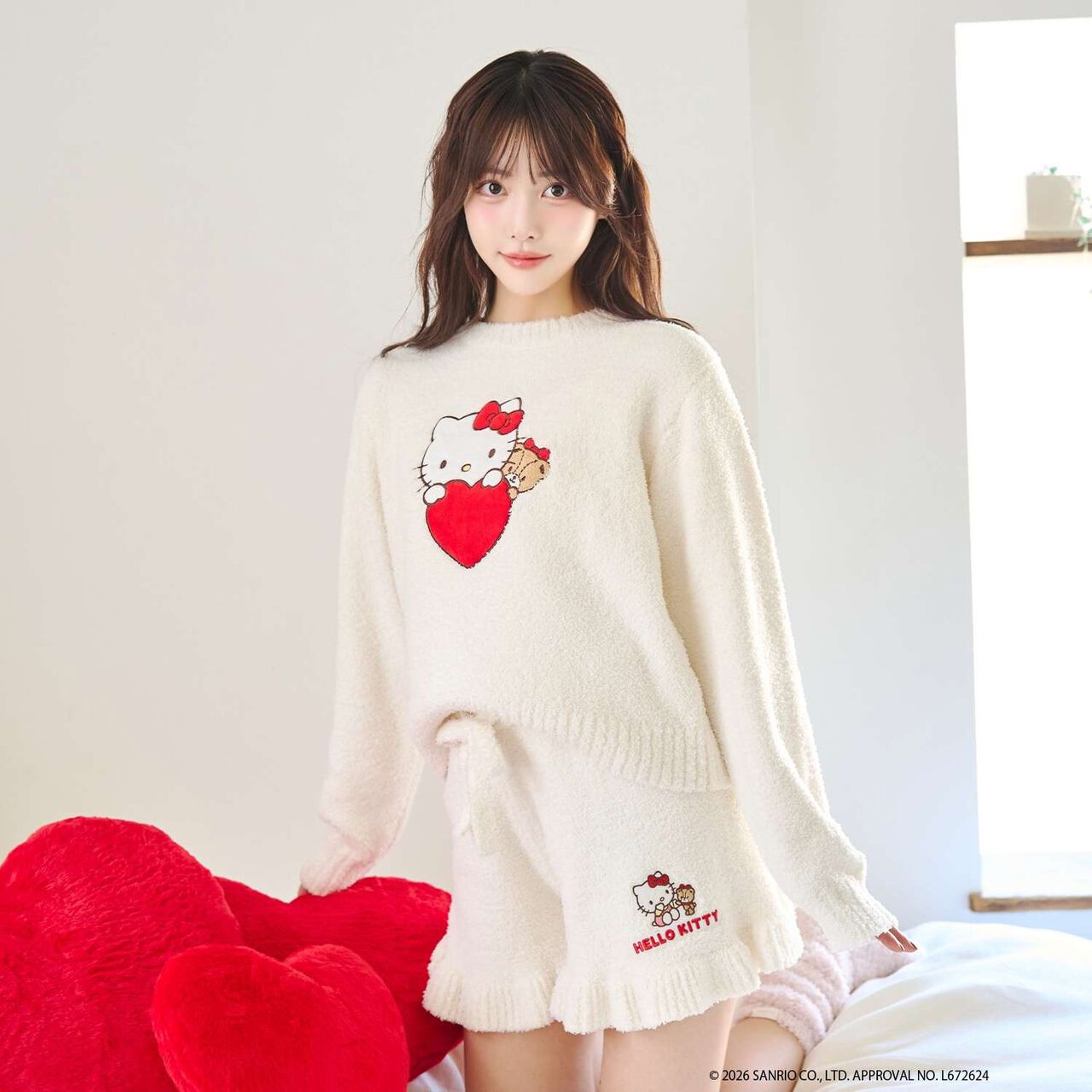 [Sanrio Characters/Hello Kitty] Marshmallow Knit Pullover,Pink, large image number 1