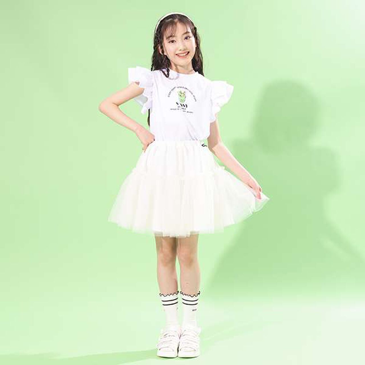 Tulle Skirt,Ivory, large image number 0