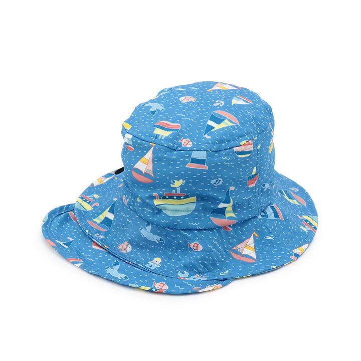[SWIM] Marine Pattern Boys&rsquo; Swim Cap [UV Protection],Blue, medium image number 5